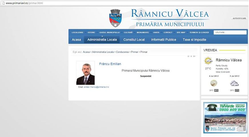 Francu suspendat