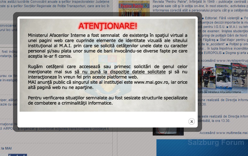 ministerul internelor