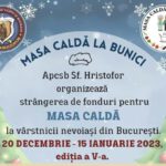 Donează pentru o ”Masă caldă la bunici”!
