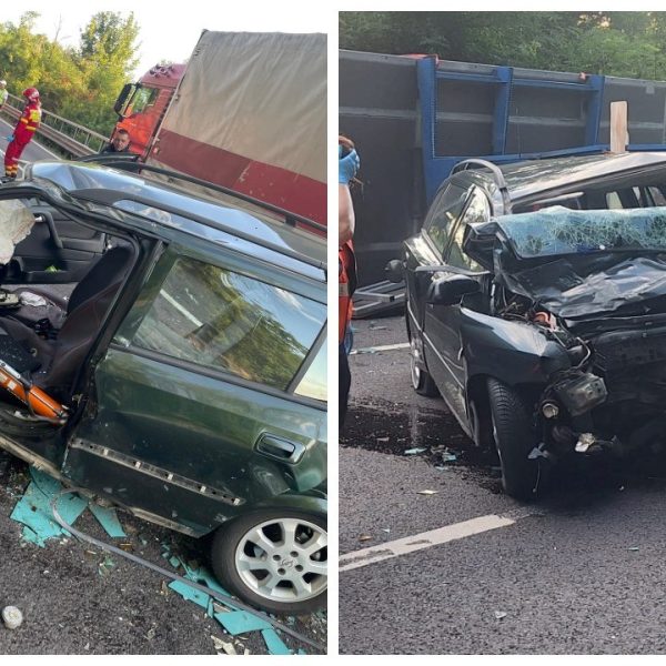Accident grav, pe DN7, între un TIR și un autoturism