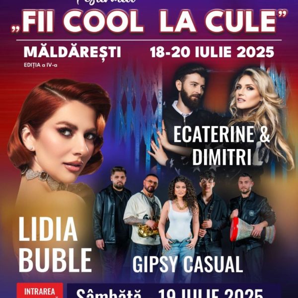 Festivalul „Fii COOL la CULE!” (18-20 iulie 2025) a ajuns la a patra ediție! Astăzi, în a doua zi de festival, Lidia Buble!