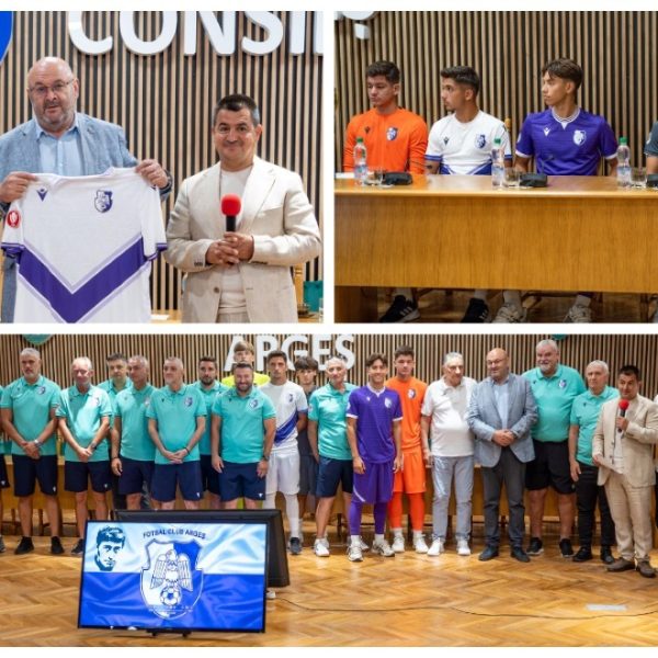 500 de tineri fotbaliști de la FC Argeș au primit echipamente noi de joc, printr-un proiect cofinanțat de Consiliul Județean Argeș