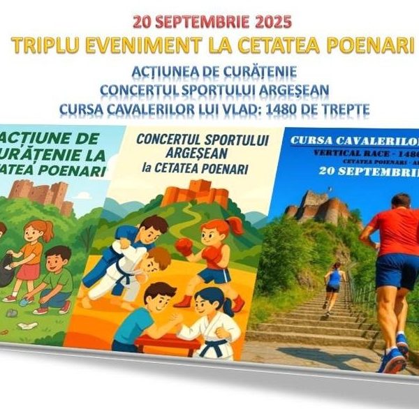 Triplu eveniment la Cetatea Poienari: curățenie, sport și alergare pe 1480 de trepte