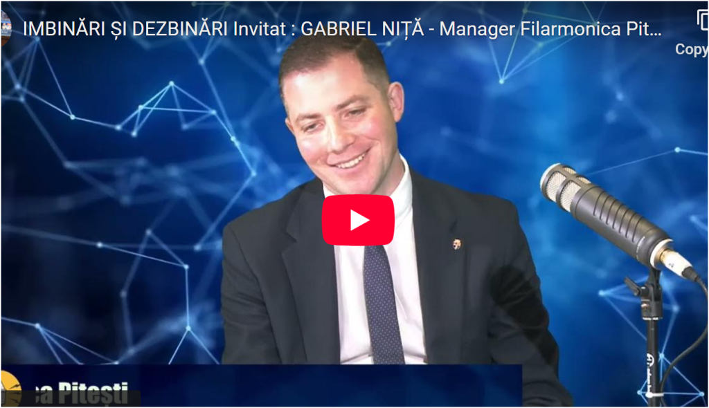 De ce îl iubește mult primarul Cristian Gentea pe managerul Filarmonicii Pitești. Gabriel Niță comentează cu privire la instituțiile culturale