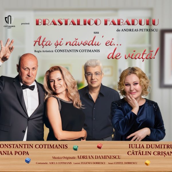 Umor, muzică și pasiune în piesa „Brastalico Fabadulu sau Ața și năvodu’ ei…de viață!”, la Casa de Cultură din Topoloveni