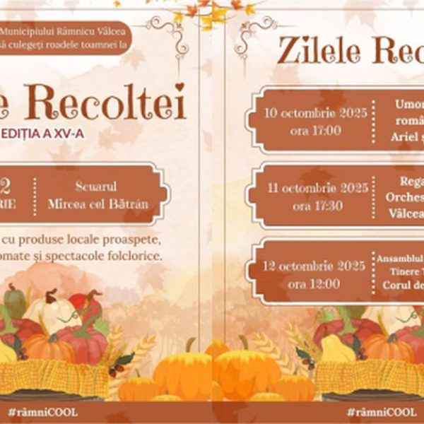 „Zilele Recoltei” revin în centrul Râmnicului cu cea de-a XV-a ediție
