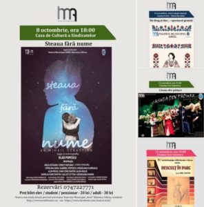 Teatrul ”Ariel”: Programul de spectacole din perioada 8-12 octombrie 2025