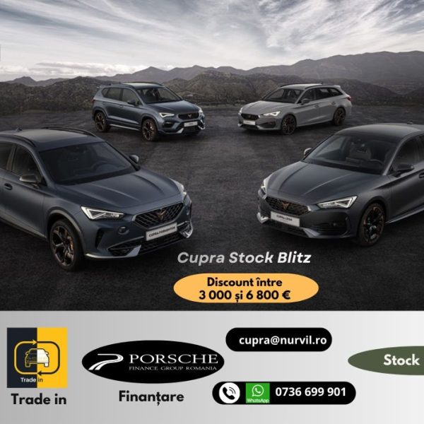 Nurvil Cupra Stock Blitz: Oferte speciale la modelele CUPRA – Discounturi de până la 6.800 € în România