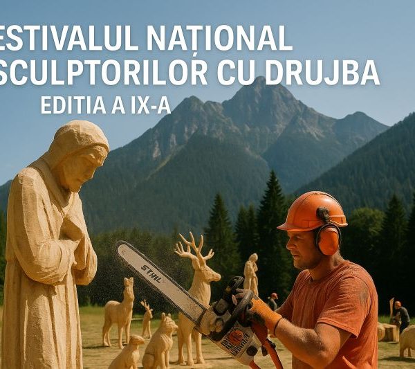 Constantin Rădulescu, prezent la Festivalul Național al Sculptorilor cu Drujba – Carver Fest, ediția a IX-a, 2025 – „Fauna și Credința Carpaților”