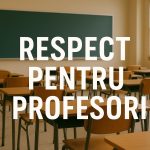 Profesorii nu au nevoie de etichete, ci de respect, claritate și condiții !