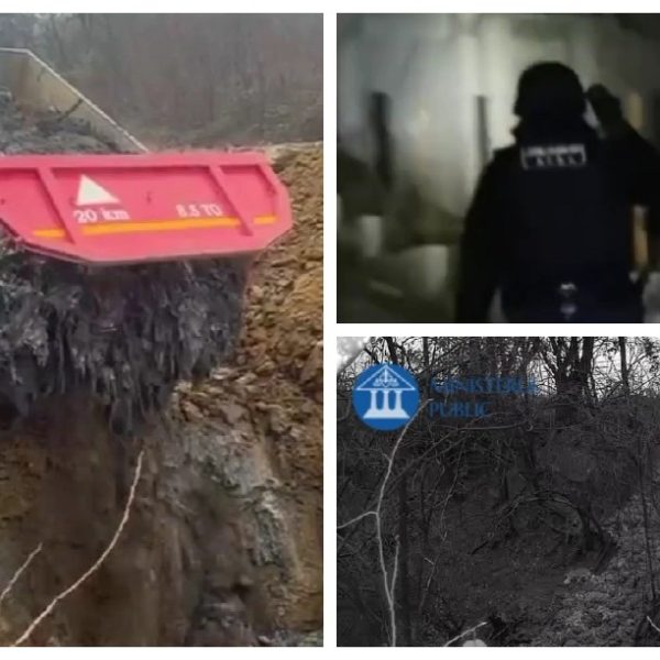 VIDEO. Percheziții în Argeș, după ce 6 tone de deșeuri din abatoare au fost aruncate într-un pârâu. Un bărbat a fost reținut