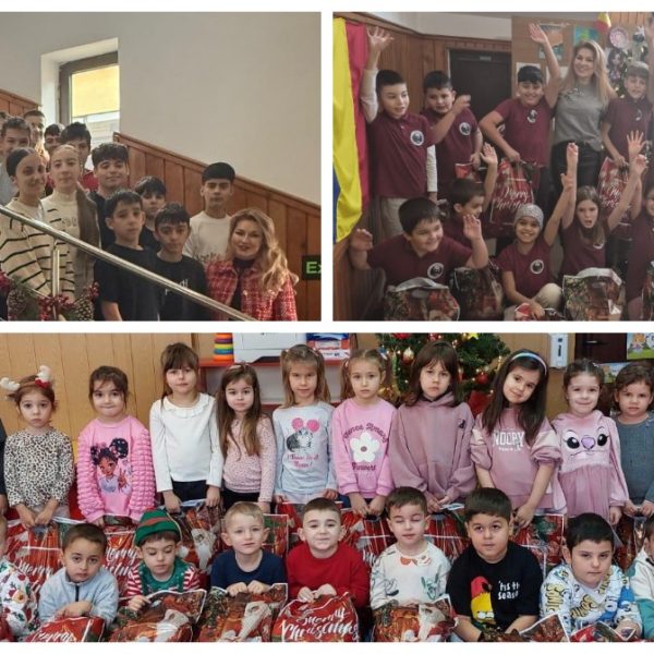 Moș Crăciun a ajuns în școlile din Ștefănești. Daruri și bucurie pentru toți copiii!