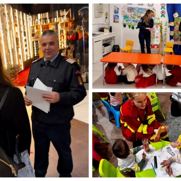ISU Argeș, aproape de oameni în Săptămâna Protecției Civile. Exerciții de evacuare cu sute de elevi și lecții de prim ajutor în mall
