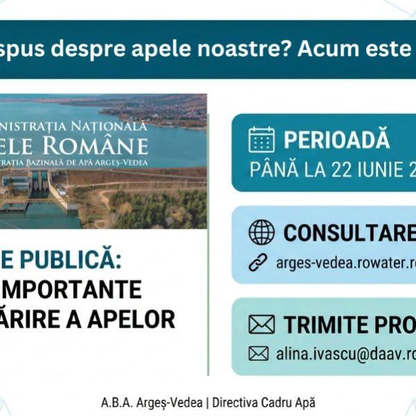 Consultarea publicului privind Problemele importante de gospodărire a apelor