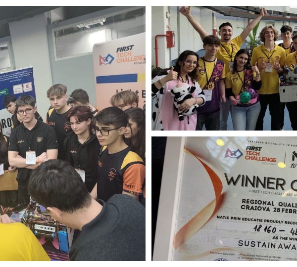 Elevii de la Odobescu, Premiul I – SUSTAIN AWARD la etapa regională FIRST Tech Challenge