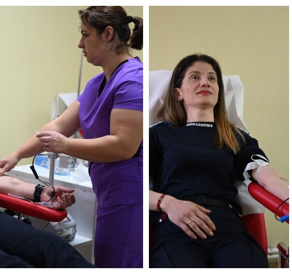 Jandarmii din Vâlcea, alături de comunitate: peste 40 de militari au donat sânge