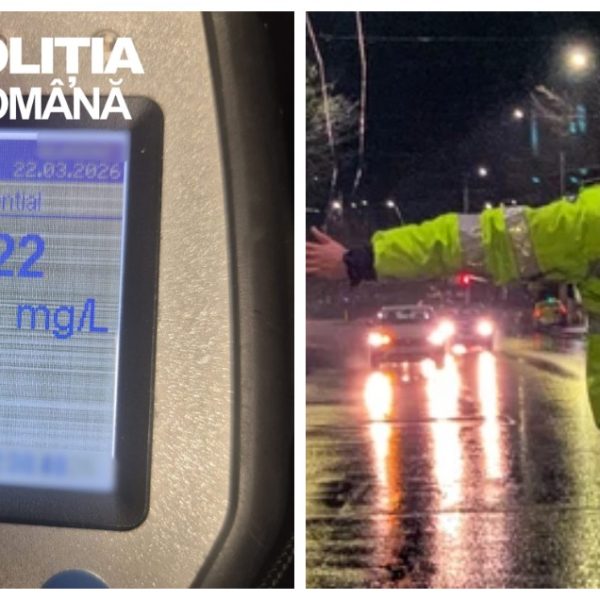 Tânăr de 21 de ani, prins la volan fără permis și ”rupt” de beat