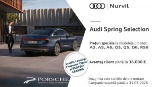 Nurvil, dealer Audi, lansează campania Reduceri Audi 2026 cu discounturi de până la 36.000 €!