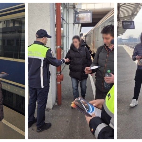 Acțiune în Gara Pitești: polițiștii au discutat cu zeci de tineri despre droguri