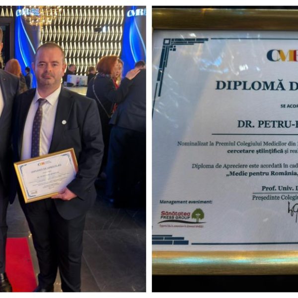 Medic din Pitești, apreciat la nivel național: dr. Petru Emil Muntean, premiat la Gala „Medic pentru România”