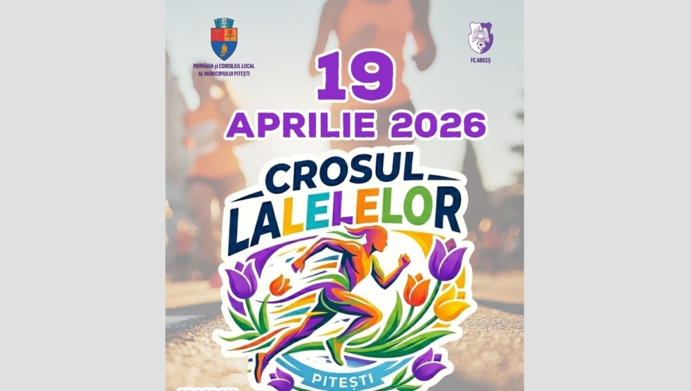 „Crosul lalelelor”, evenimentul sportiv al primăverii în Pitești: traseu de 2 km și premii pentru toți