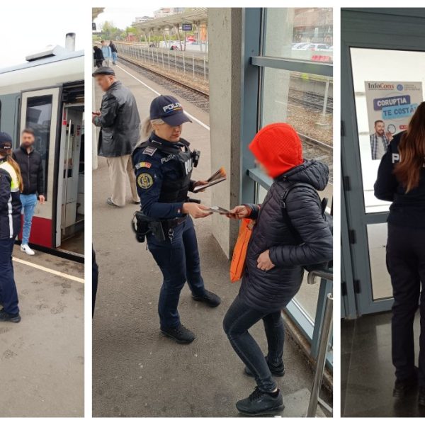 Acțiuni de prevenție în școli, gări și trenuri. Polițiștii argeșeni au vorbit cu sute de elevi și călători
