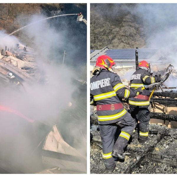 VIDEO. Incendiu devastator la Mănăstirea Bistrița, în dimineața de Înviere: o femeie și-a pierdut viața