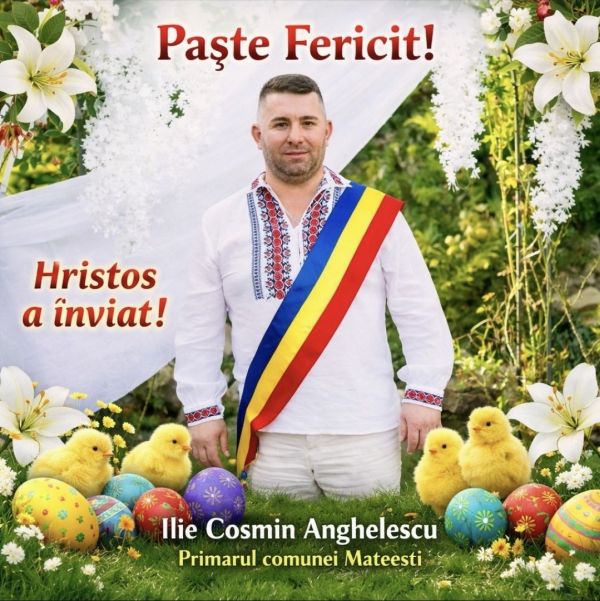 Primarul Ilie Cosmin Anghelescu: ”Fie ca această zi sfântă să ne aducă speranță, credință și puterea de a trăi în armonie și bunătate”
