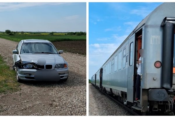 Accident la trecerea de cale ferată din Leordeni: un autoturism a fost acroșat de un tren
