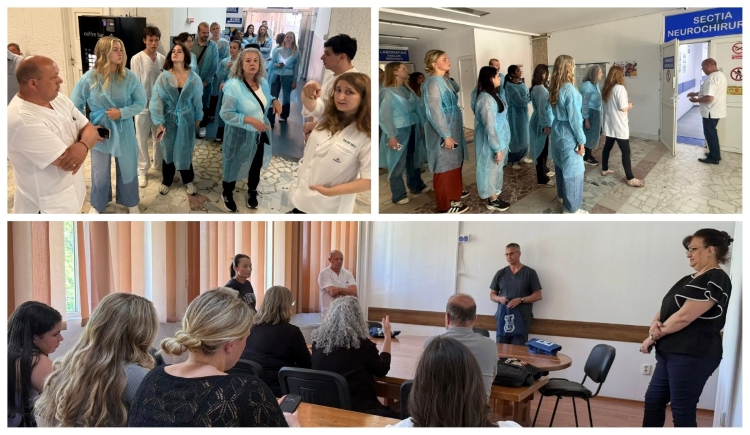 Studenți din SUA și Spania, schimb de experiență la Spitalul Județean de Urgență Pitești