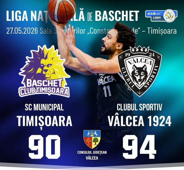 Constantin Rădulescu: Lupii Negri câștigă play-out-ul Ligii Naționale de Baschet! Au învins la Timișoara cu scorul de 94-90!