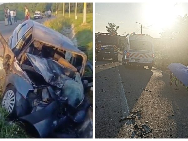 Accident în Costești între două autoturisme. Ambii șoferi au fost răniți