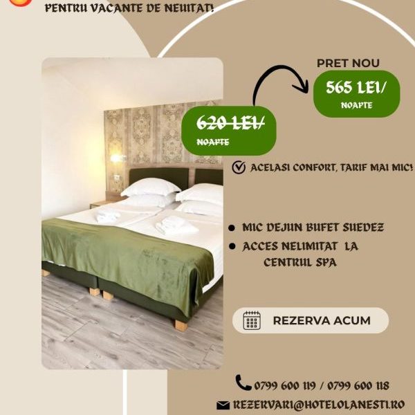 Hotel Olănești&Spa Medical: Reducerea tarifelor pentru luna IUNIE! Profită acum de oferta specială și bucură-te de un sejur la un preț avantajos!
