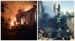 Incendiu devastator în Berevoești. Pompierii s-au luptat 5 ore cu flăcările