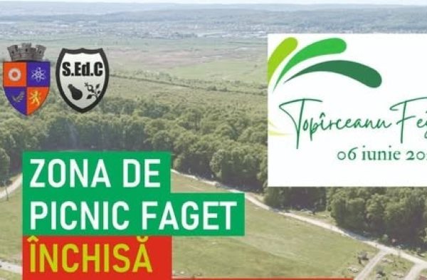 Primăria Mioveni: Zona de picnic Făget va fi închisă publicului pe 6 iunie