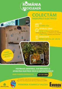 Primăria Râmnicu Vâlcea și Asociația ENVIRON organizează o nouă campanie de colectare deșeuri electrice și electronice