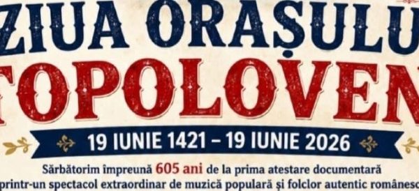 Ziua Orașului Topoloveni: 605 ani de istorie sărbătoriți printr-un spectacol artiști îndrăgiți