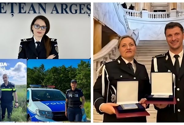 Polițiști din Argeș, recompensați după două intervenții în care au salvat vieți și au prevenit tragedii