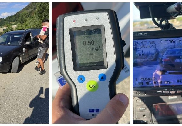 O singură oră, trei șoferi „taxați” de polițiștii vâlceni: alcool la volan, fără permis și 145 km/h