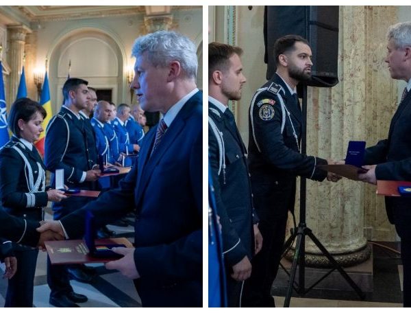 Doi polițiști rutieri din Râmnicu Vâlcea, recompensați pentru că au salvat viața unui copil de 6 ani