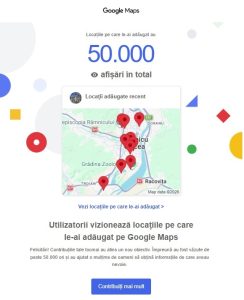 Punctele de interes adăugate de Primăria Râmnicu Vâlcea pe GoogleMaps au depășit 50.000 de vizualizări