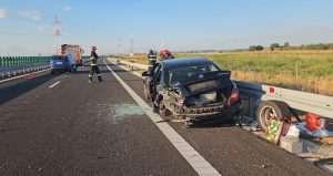 Accident pe DEx 12, între Craiova și A1. Un bărbat de 85 de ani a ajuns la spital