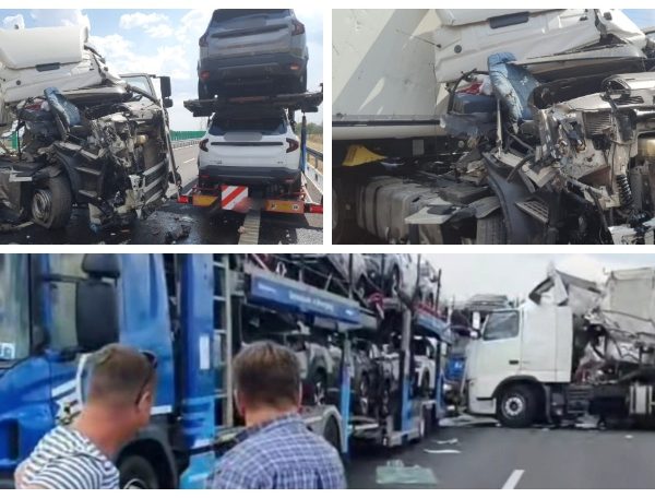 Trafic blocat pe DEx12, între Pitești și Craiova, după un accident în care au fost implicate trei TIR-uri