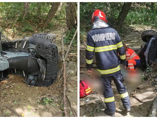 Un bucureștean a murit după ce s-a răsturnat cu ATV-ul într-un pârâu din Argeș. Un alt bărbat a fost rănit