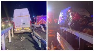 Accident pe DEx12, cu doi răniți și patru mașini implicate