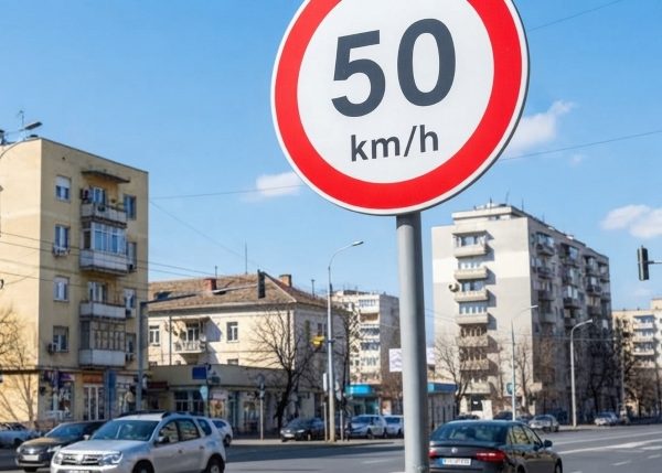Cu 139 km/h prin oraș, la doar 19 ani. A rămas fără permis 120 de zile