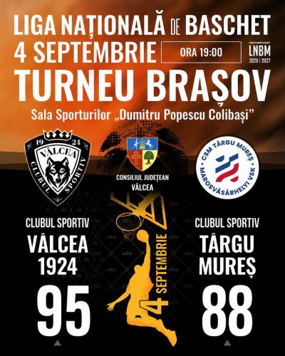 Victorie la Brașov! CS Vâlcea 1924 se impune în fața celor de la CSM Târgu Mureș, 95–88!