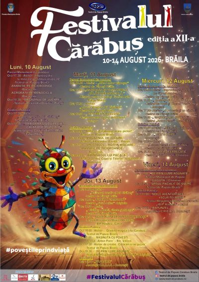 Teatrul Anton Pann, merge în luna august 2026, la Festivalul Internațional de Teatru pentru Copii și Tineret ”Cărăbuș”