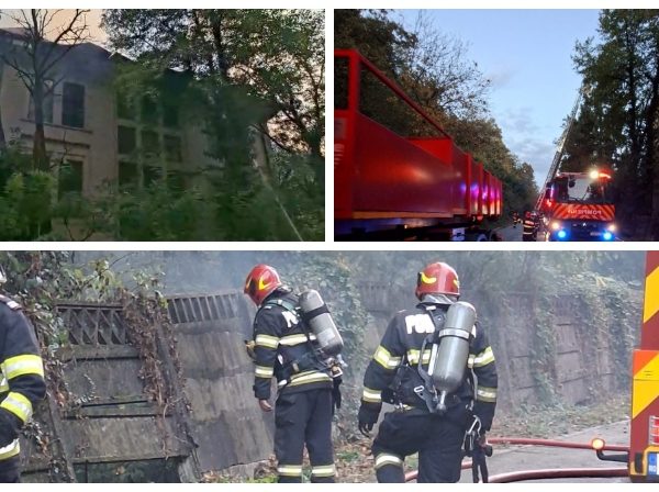 UPDATE/// VIDEO. Incendiul de la Vlădești a fost lichidat. Acoperișul, distrus pe 3.000 de metri pătrați