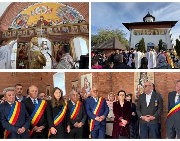 Momente înălțătoare, emoție și bucurie la Albota: A fost sfințită noua biserică din Cerbu